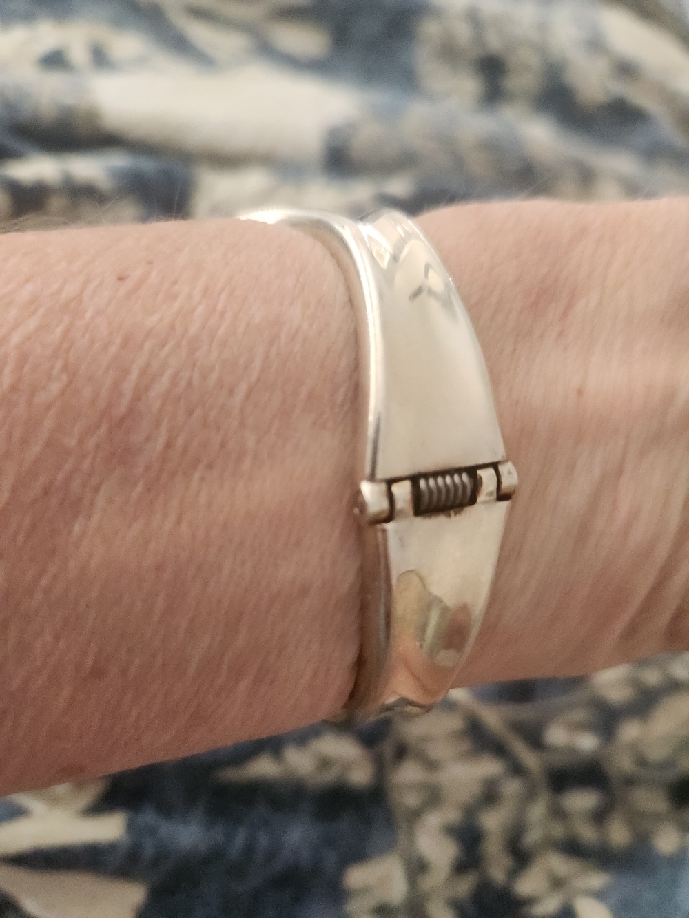 Taxco Sterling Silver Abstract Coral/leaf Cuff Bracelet - Picture 3 of 9